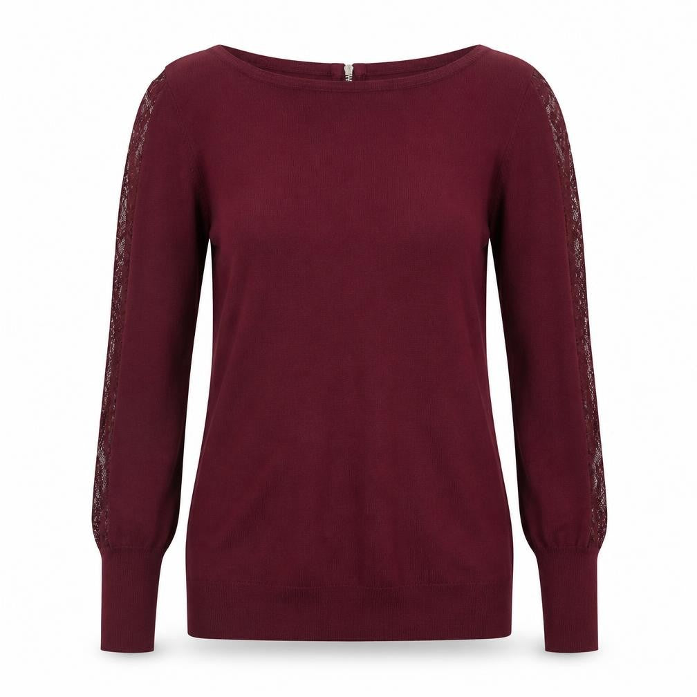 Front view of Apricot women’s purple jumper, size UK 8