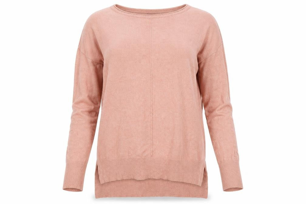 Front view of Atmosphere women’s pink jumper, size UK 6