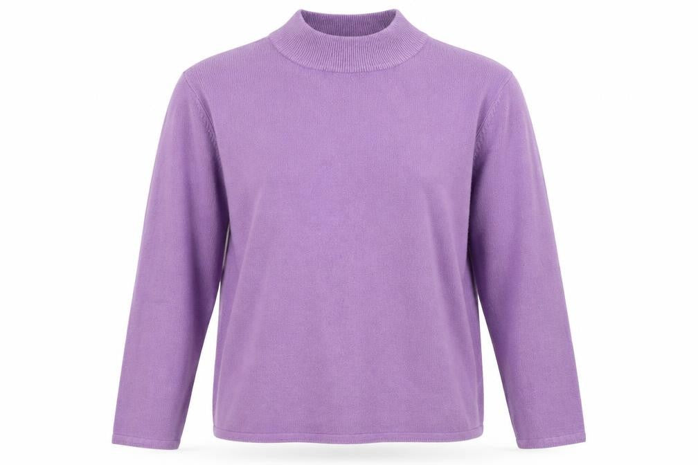 Front view of Bonmarché women’s purple jumper, size L