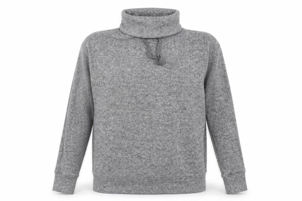 Front view of F&F women’s grey jumper, size UK 8
