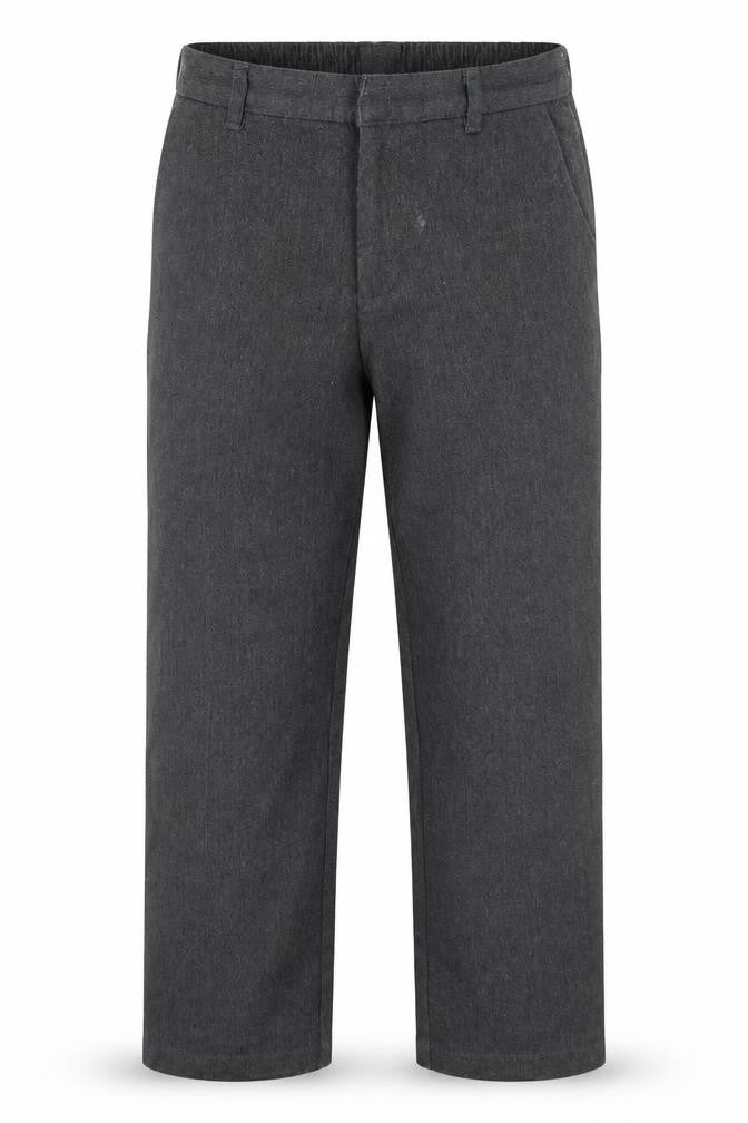 Front view of George boys’ grey capri trousers, size 9-10, years