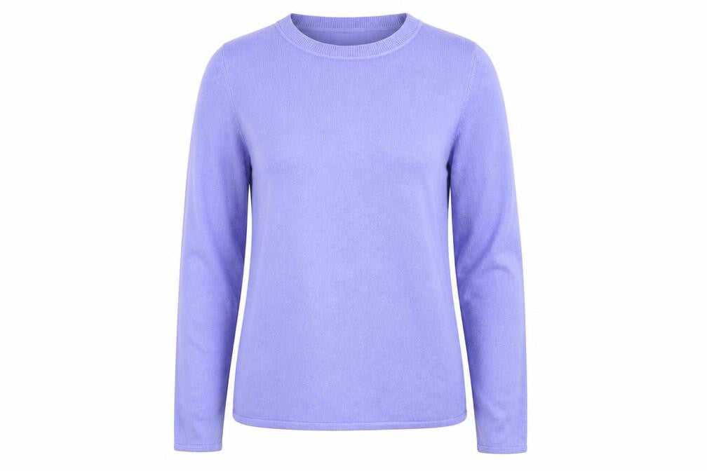 Front view of Marks & Spencer women’s purple knit jumper, size M