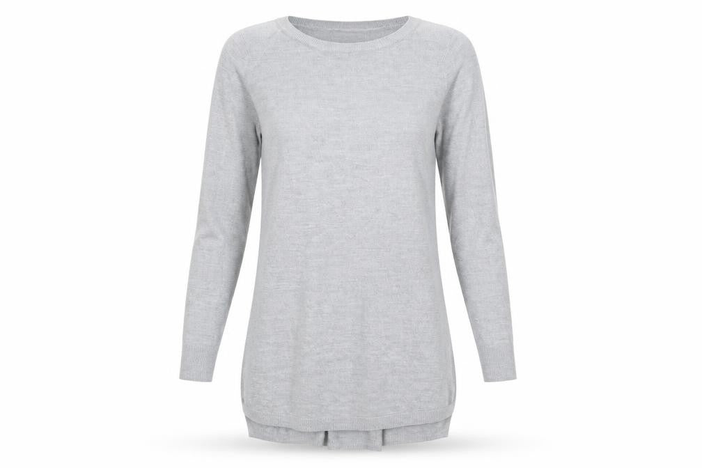 Front view of South women’s grey knit jumper, size UK 8