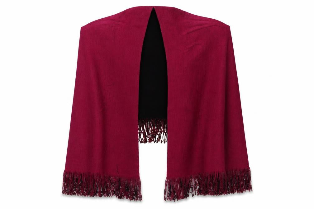 Front view of Preworn women’s pink shawl/wrap
