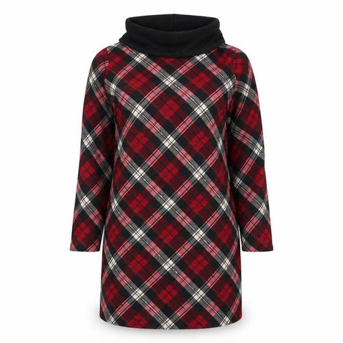 NABELLA Womens Red Check  Jumper Dress  Size S