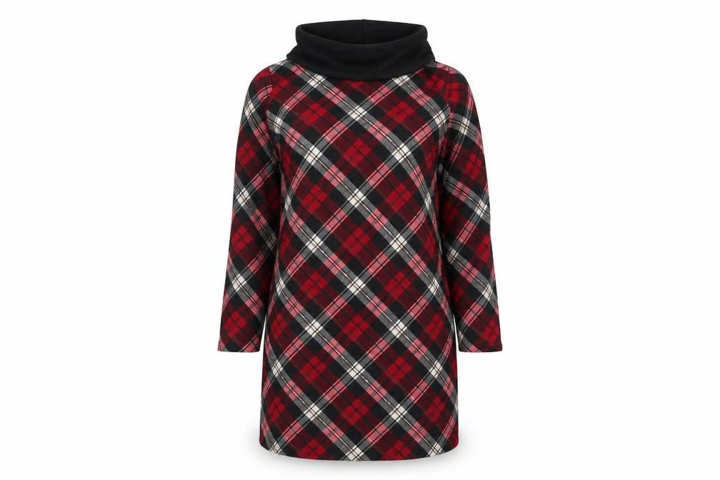 NABELLA Womens Red Check  Jumper Dress  Size S