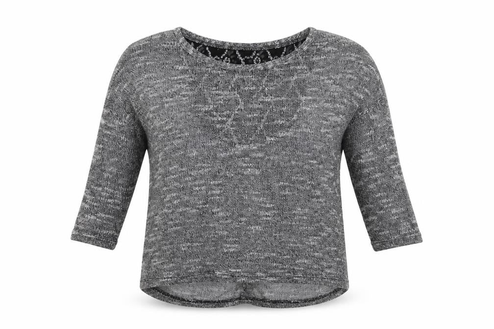 Front view of Ginger G women’s grey knit jumper, size S