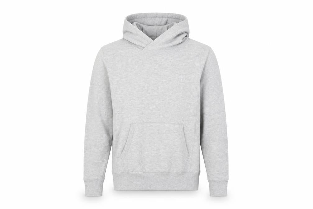 Front view of Soviet Black men’s grey pullover hoodie, size S