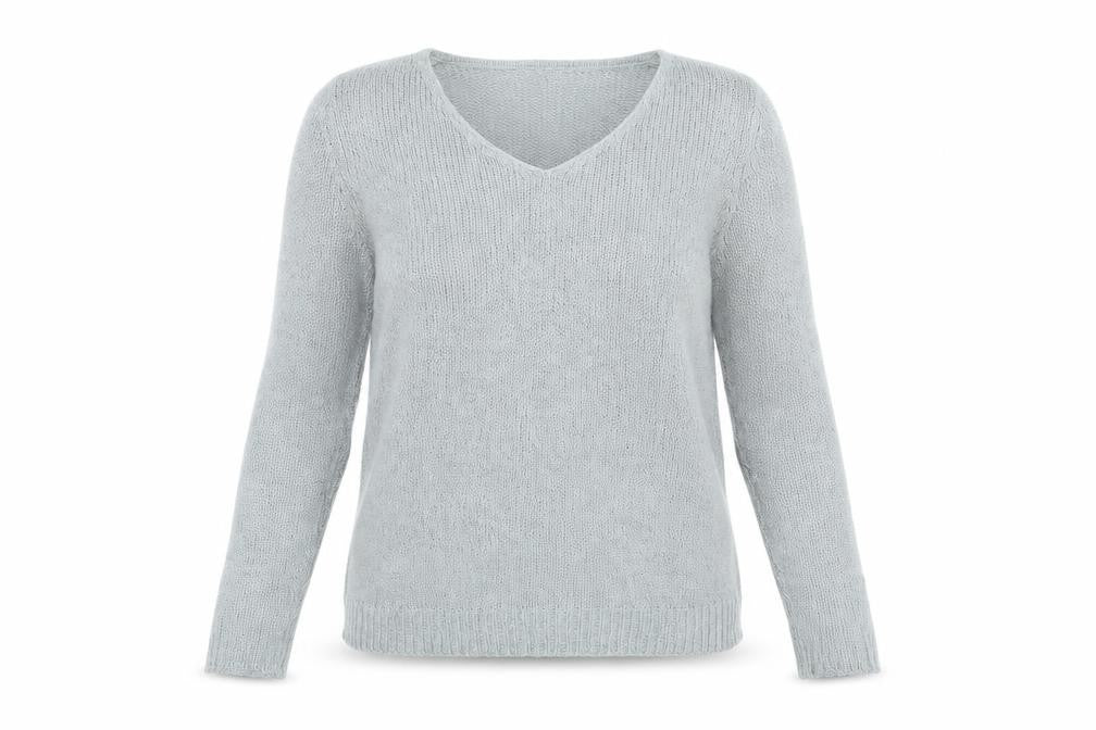 Front view of Papaya women’s grey jumper, size S