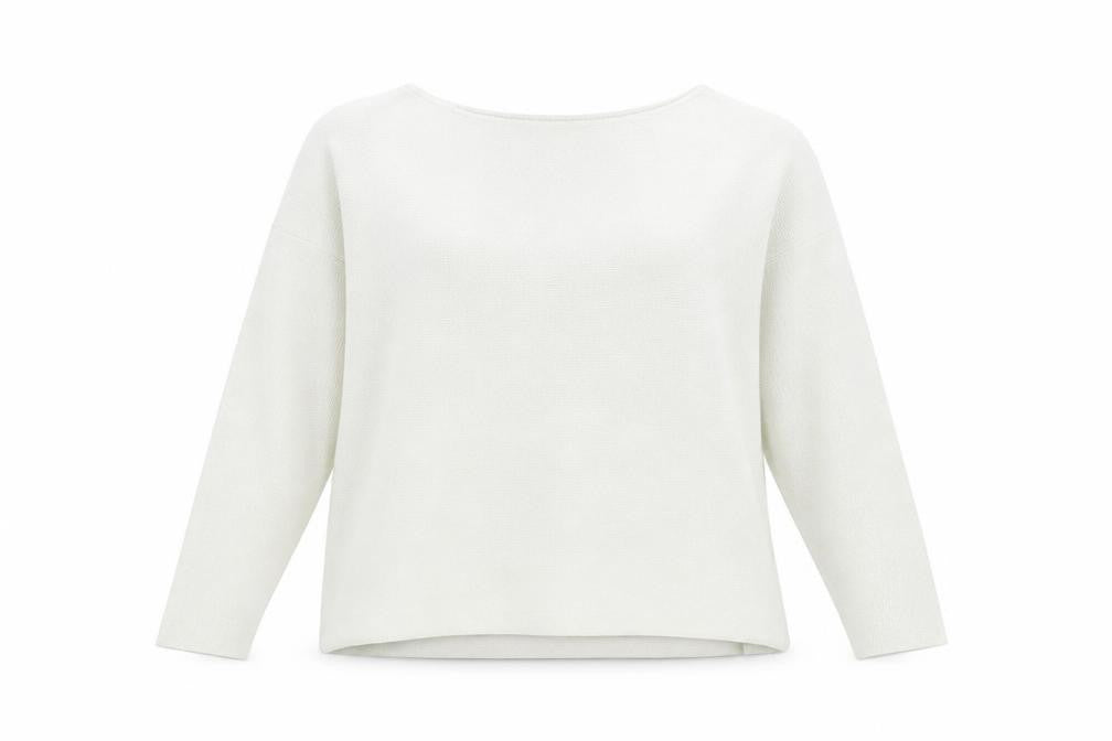 Front view of H&M women’s white jumper, size M