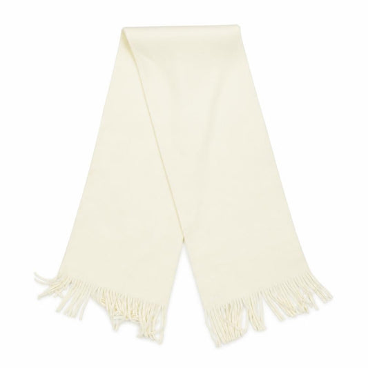 Front view of Preworn unisex white scarf scarves & wraps