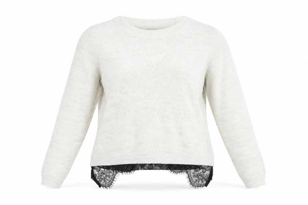 Front view of F&F women’s beige jumper, size UK 12