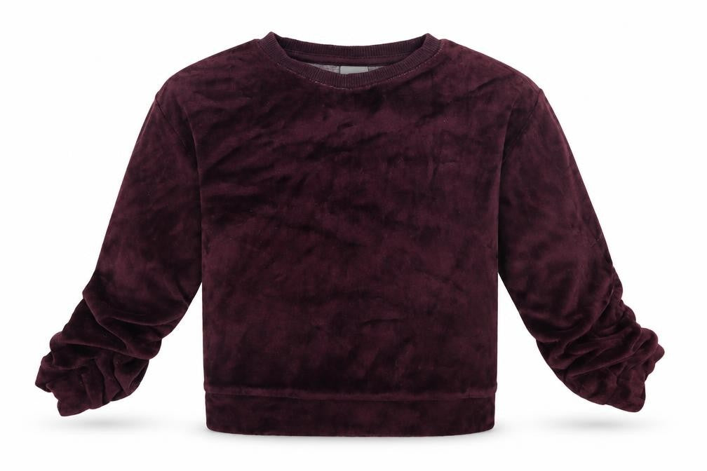 Front view of Next girls’ red jumper, size 4, years