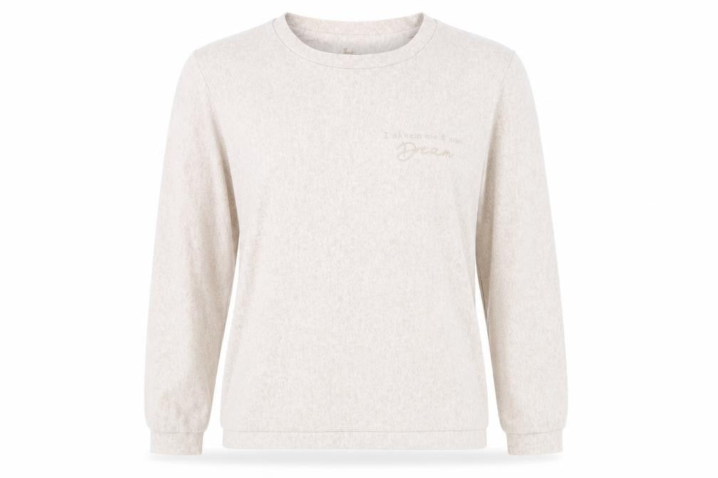 Front view of Primark women’s beige jumper, size S, - loungewear