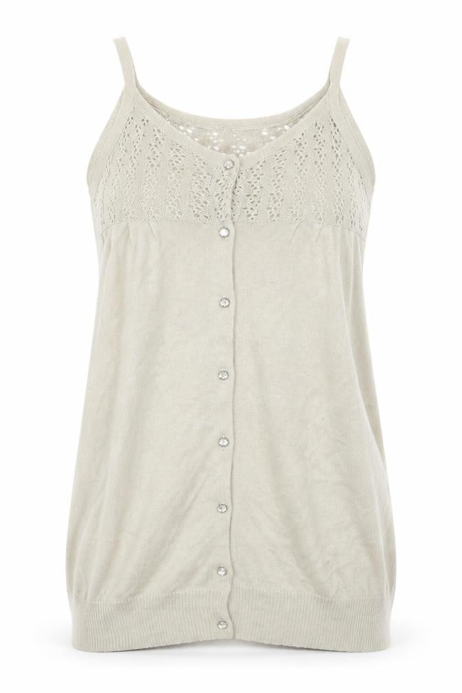 Front view of Innocence women’s beige tunic jumper, size M