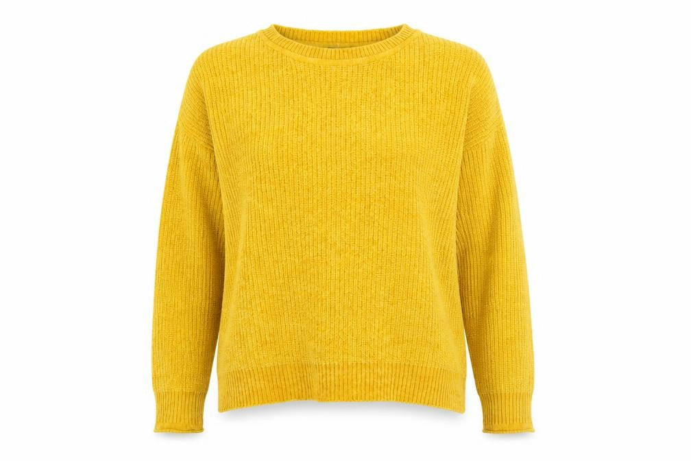 Front view of Primark women’s yellow jumper, size M