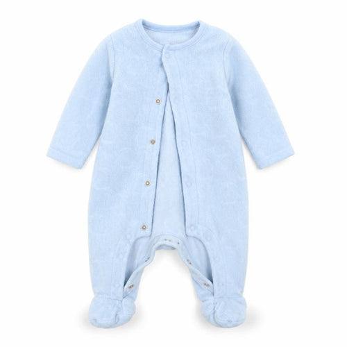 F&F Boys Blue Geometric  Babydoll One Piece Size 0-3 Months