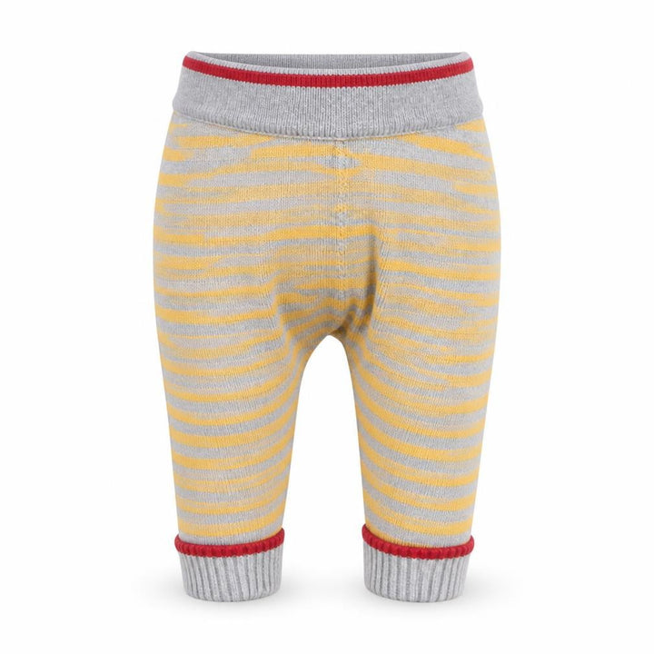 Monsoon Boys Yellow Striped Knit Capri Trousers Size 0-3 Months