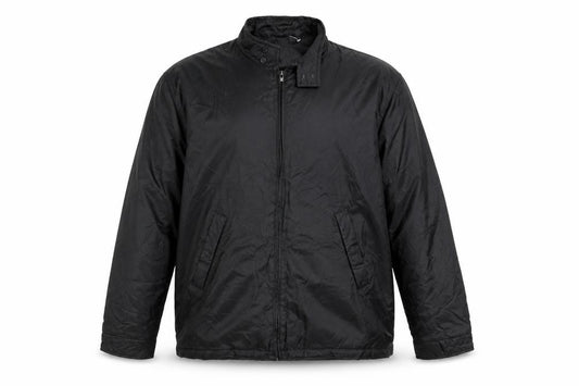 Front view of Preworn men’s black jacket one size
