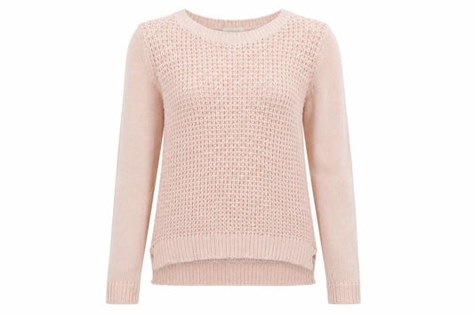 Front view of Cubus women’s pink knit jumper, size S