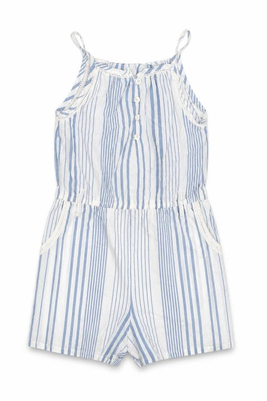 NEXT Girls White Striped  Jumpsuit One-Piece Size 5 Years