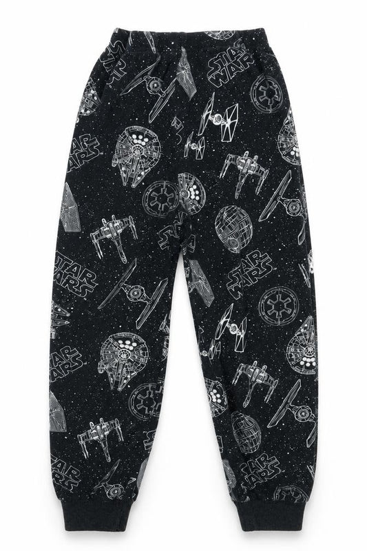 Front view of Matalan boys’ black sweatpants, size 9, months - inside leg 19-inch