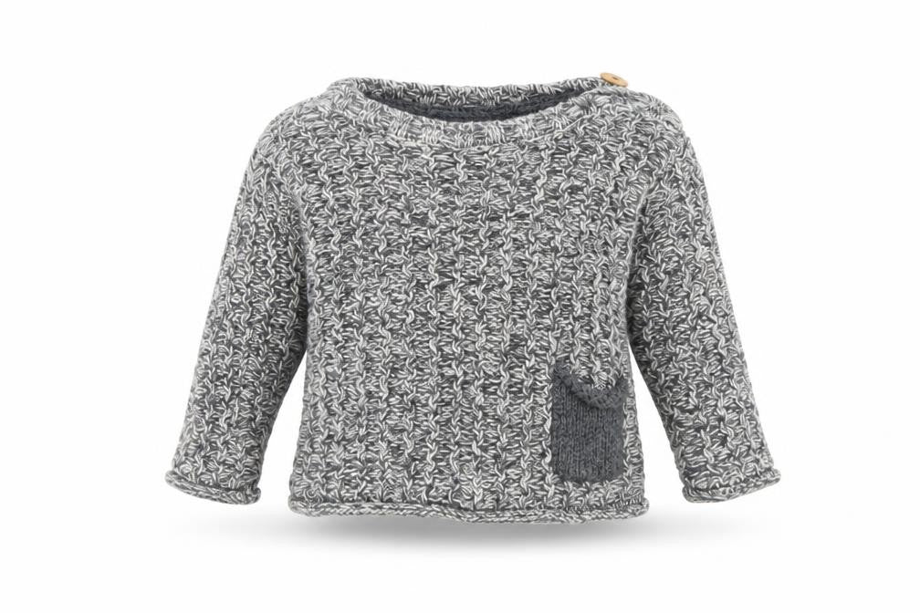 Front view of Next Baby Black jumper, size 3-6, Months