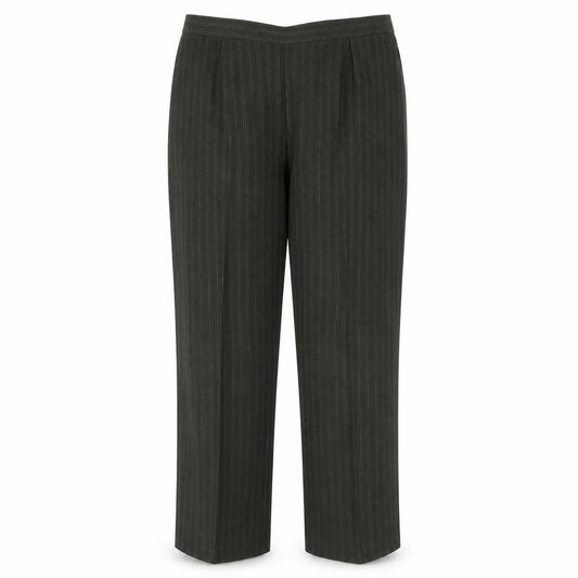 Front view of Preworn women’s green trousers, size UK 20, 30-inch leg