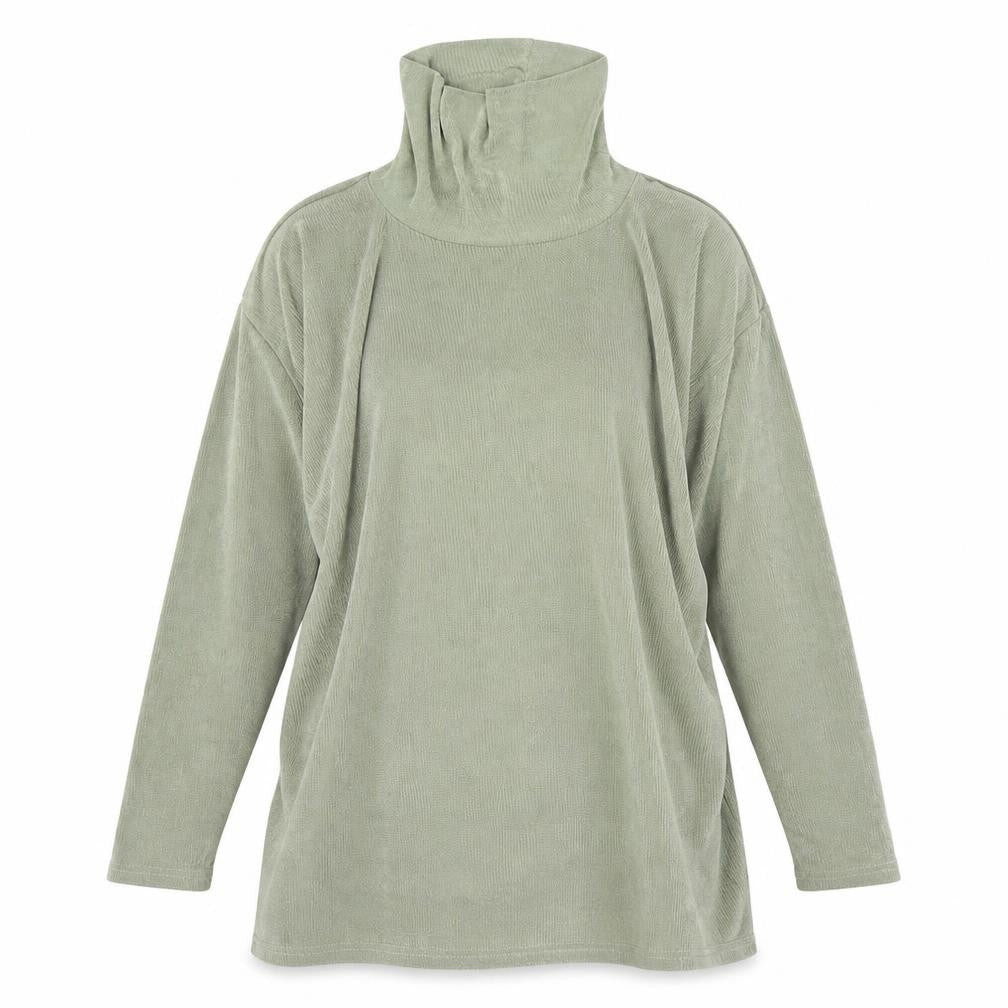 Front view of Body Style women’s green jumper, size L