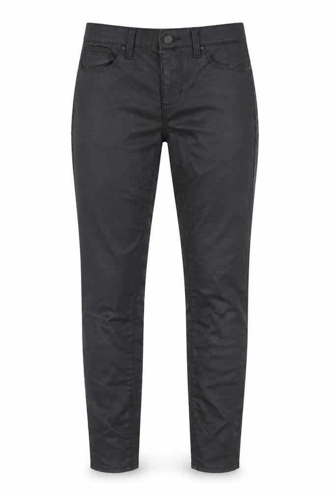 Front view of Topshop women’s black capri jeans, size UK 28, 30-inch leg