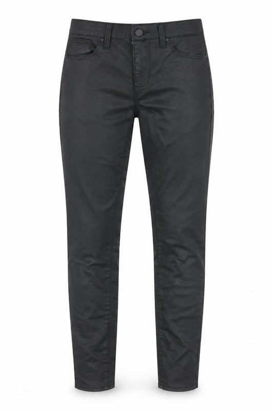 Front view of Topshop women’s black capri jeans, size UK 28, 30-inch leg