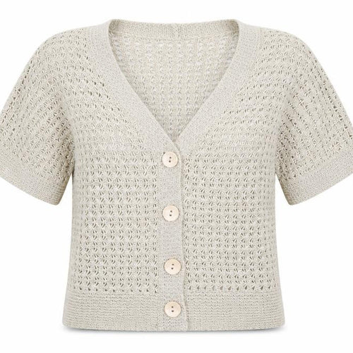 Klass Collection Womens Beige  Knit Cardigan Jumper Size S