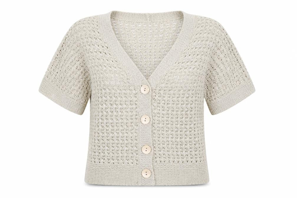 Klass Collection Womens Beige  Knit Cardigan Jumper Size S