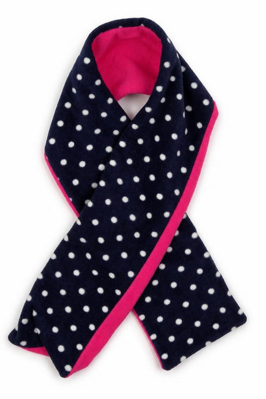 George Girls Blue Polka Dot Fleece Rectangle Scarf Scarves & Wraps One Size