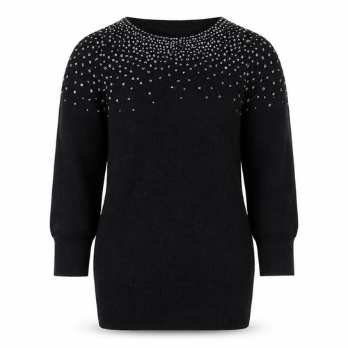 Oasis Womens Black  Knit Pullover Jumper Size XS