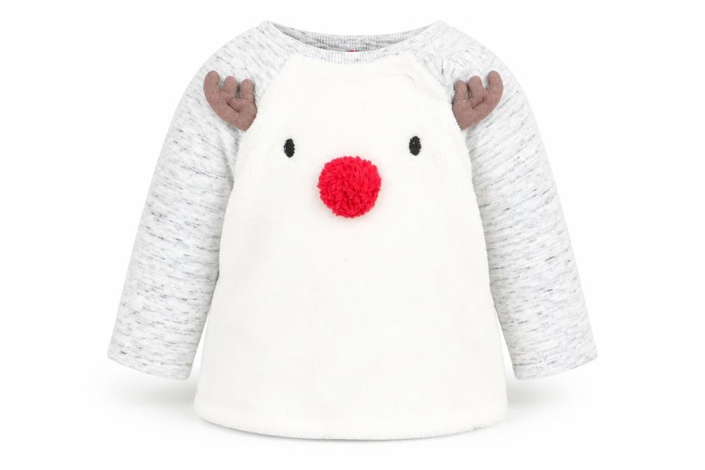 Front view of F&F girls’ multicoloured jumper, size 6-9, months