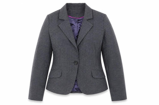 Front view of Next women’s blue jacket blazer, size UK 12