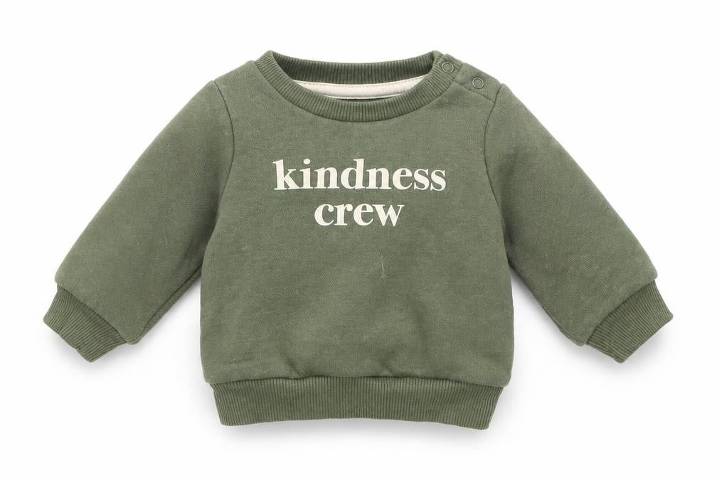 Front view of Primark boys’ green houndstooth jumper, size 0-3, months