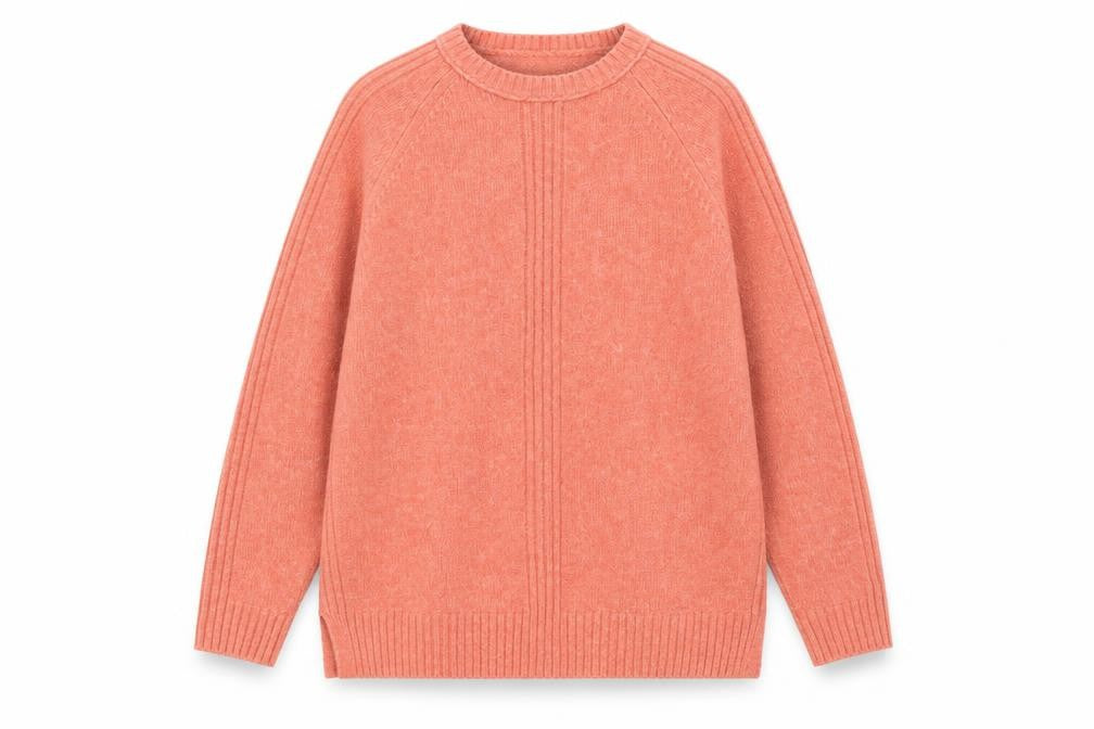 Front view of Marks & Spencer women’s pink jumper, size M