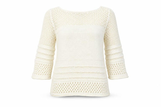Front view of F&F women’s beige jumper, size UK 12