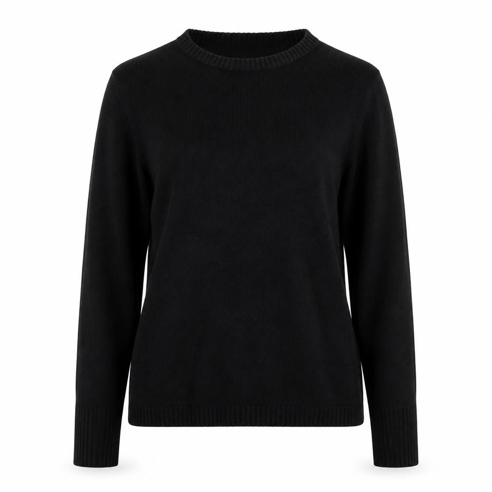 Front view of Preworn women’s black jumper, size M