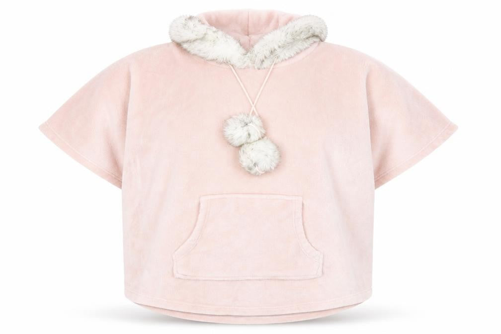 Front view of F&F women’s pink pullover hoodie, size S