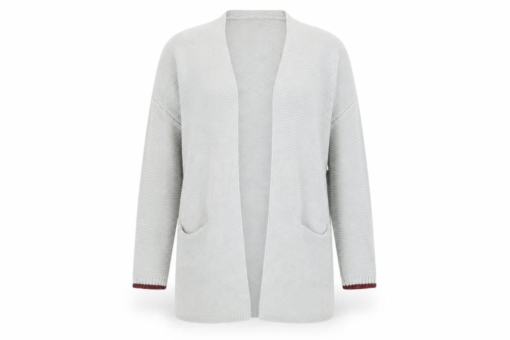 Front view of Parfois women’s blue cardigan jumper one size
