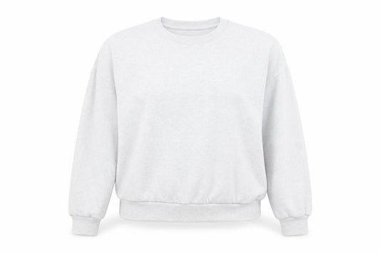 Front view of ASOS women’s grey pullover sweatshirt, size UK 10