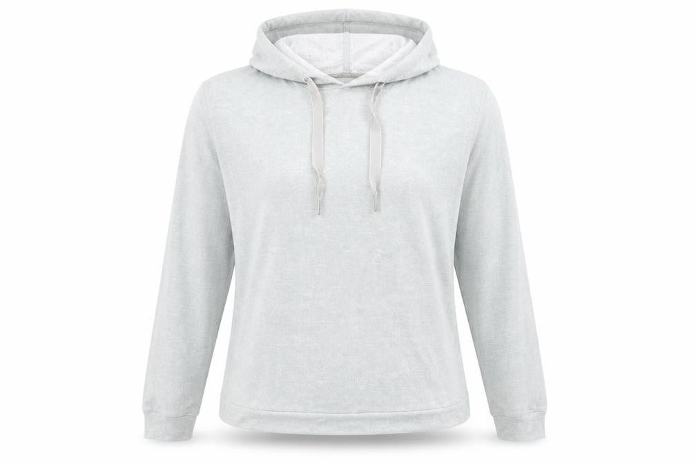 Front view of Nutmeg women’s green pullover hoodie, size UK 12