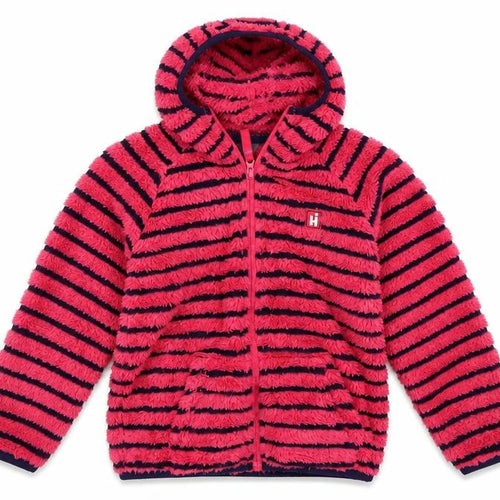 Hi Gear Girls Pink Striped Fleece Jacket  Size M