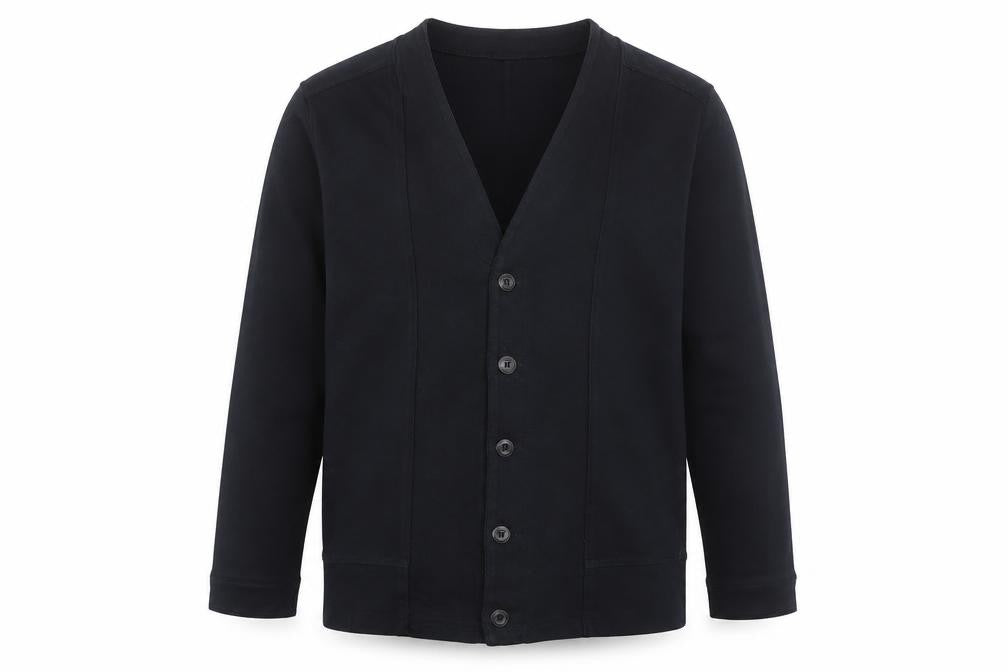 Front view of Next girls’ blue cardigan jumper, size 6, years