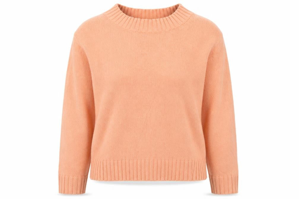 Front view of Preworn women’s pink jumper, size L