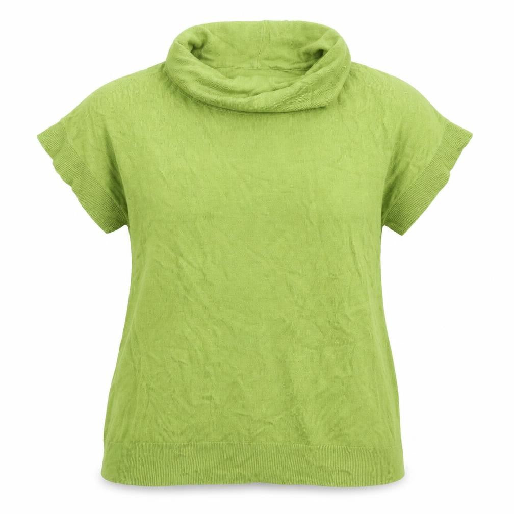 Front view of Next women’s green knit jumper, size UK 14