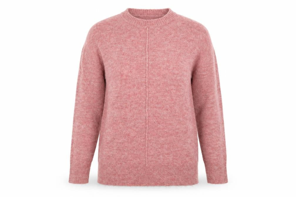 Front view of Papaya women’s pink jumper, size S